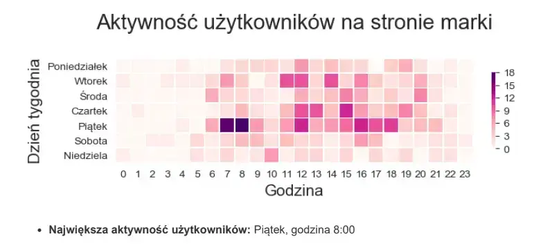 aktywność użytkowników na stronie marki
