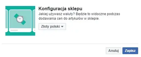 sklep na facebooku - konfiguracja 2
