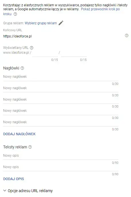 elastyczne eklamy google ads