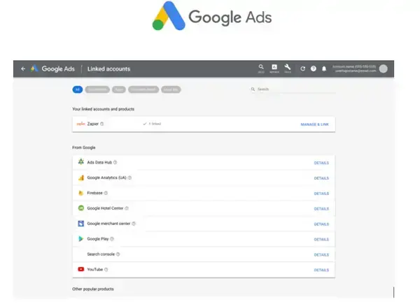 Zapier Google Ads