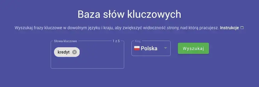 baza słów kluczowych senuto