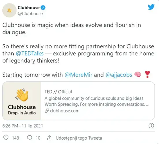 Clubhouse TED