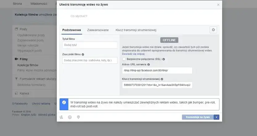 facebook  opcja na żywo podgląd 3