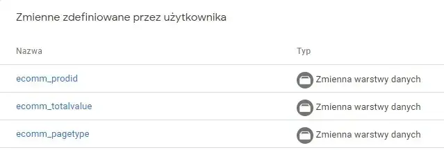 Zmienne definiowane przez użytkownika