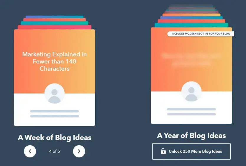 Blog ideas generator\\