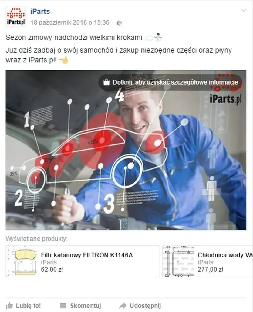  sklep na facebooku - przykład 3