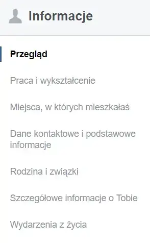 informacje publiczne facebook