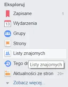 listy znajomych