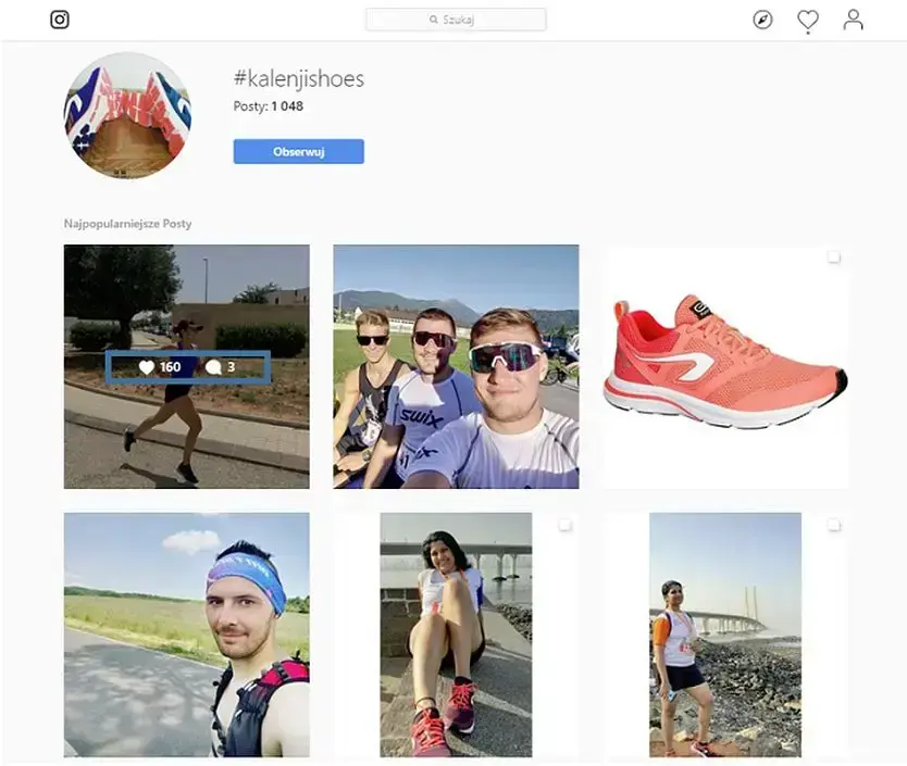 Kampania influencer marketingu obuwia sportowego kalenji