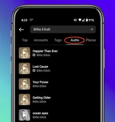 Instagram głosówki