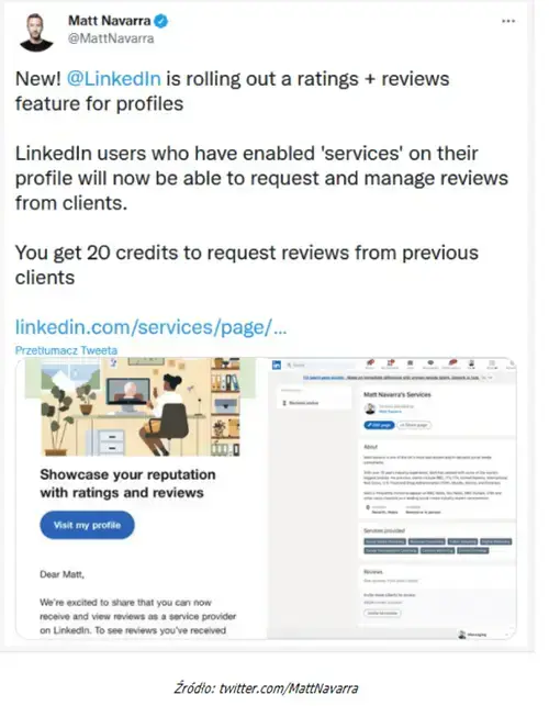 LinkedIn recenzje