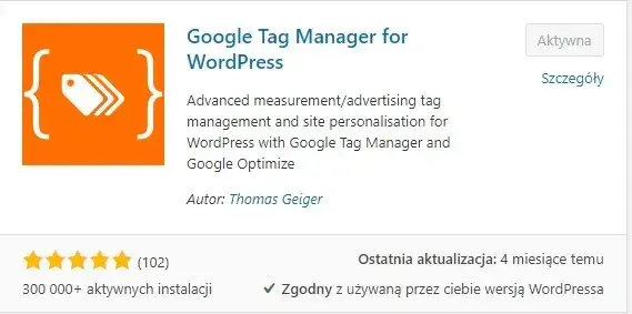 GTM dla WordPress