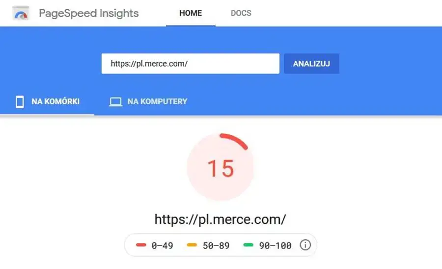 ruch na stronie internetowej