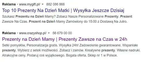 reklama na dzień matki