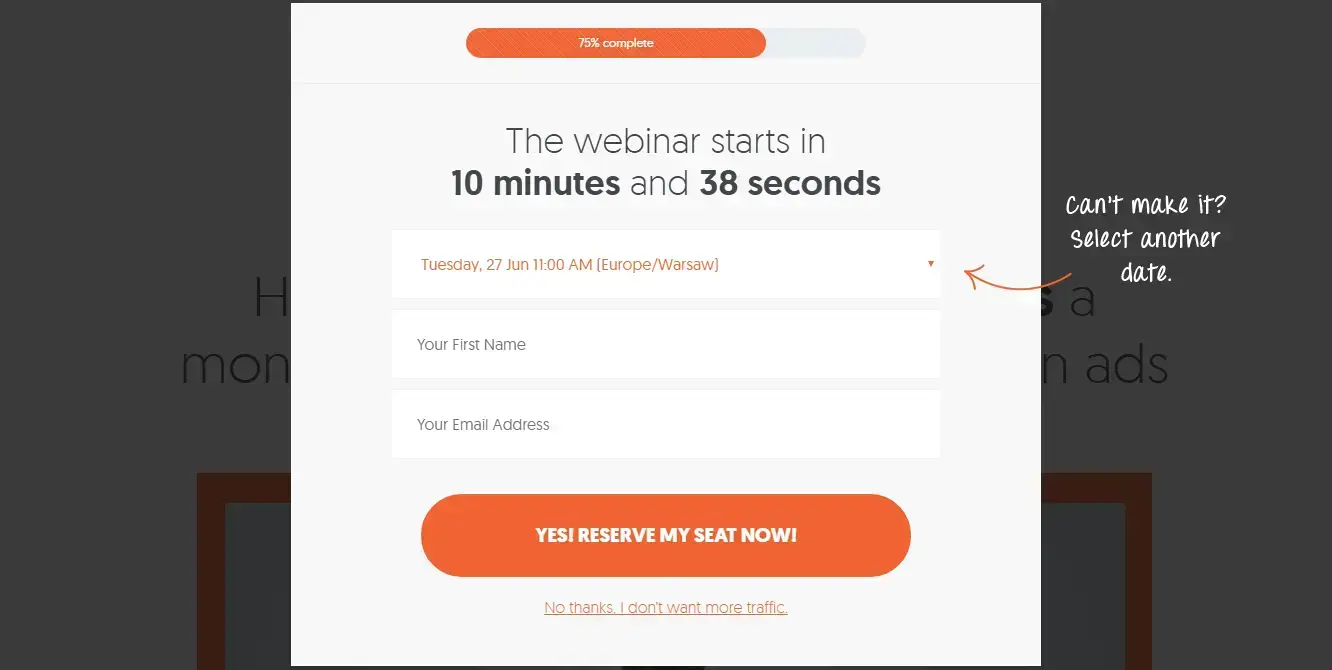 webinar form