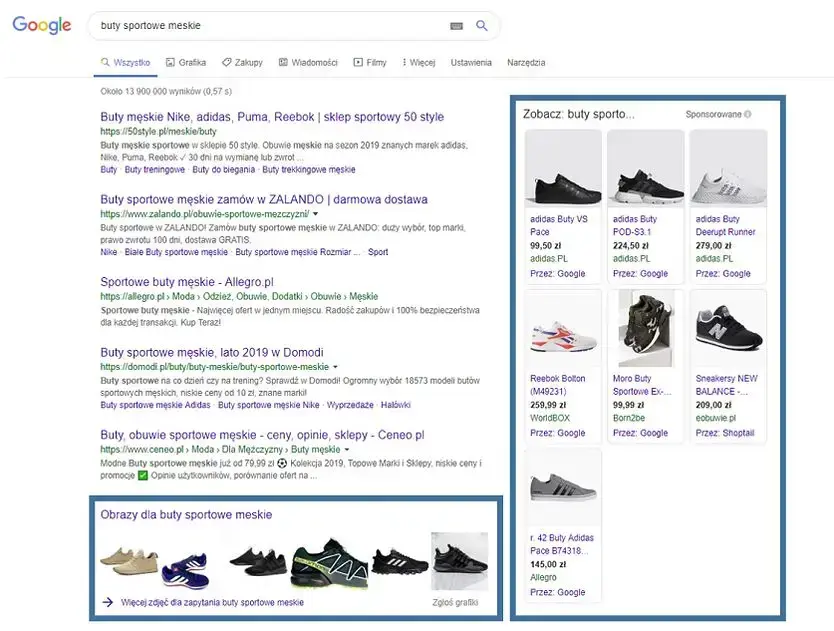 zakupy Google dla artykułów sportowych
