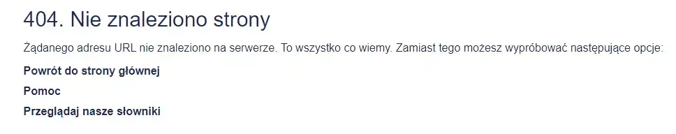 Nie znaleziono strony