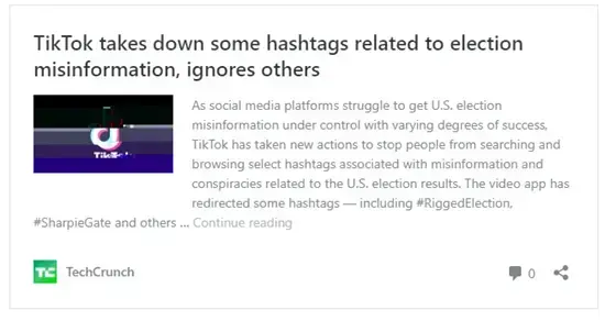 TikTok usuwa hasztagi