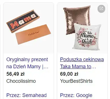 reklama na dzień matki w google