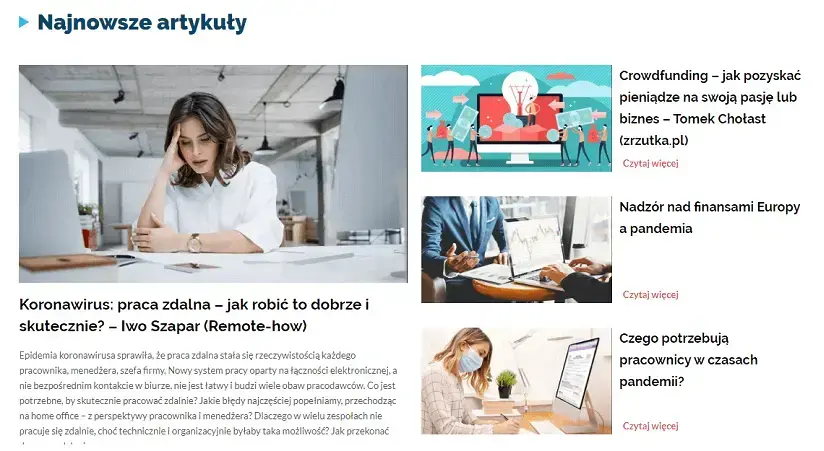 blog na stronie uczelni wyższej