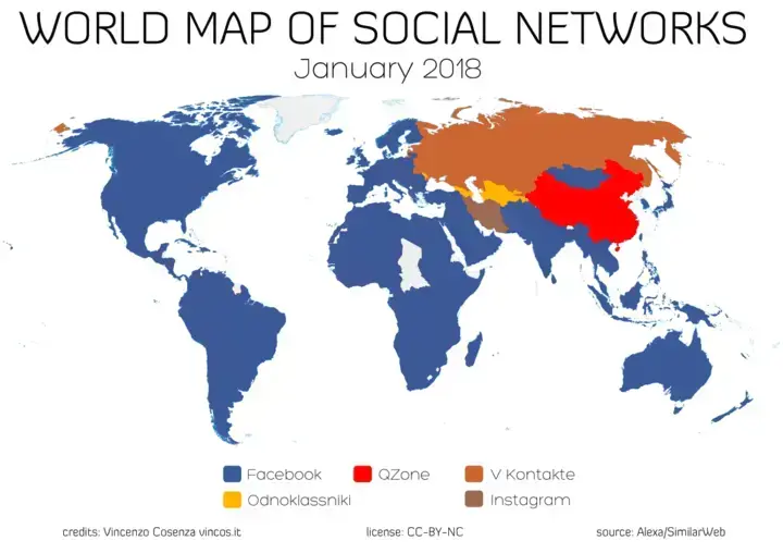 mapa social media