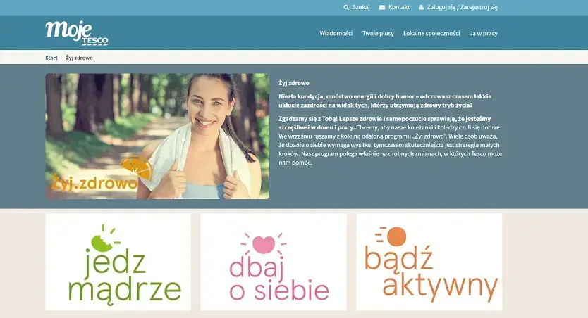 dedykowane landing page pod hipermarkety - tesco