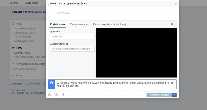 facebook  opcja na żywo podgląd 4