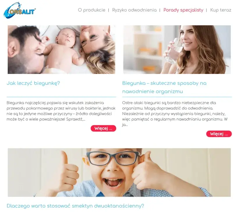 Dział Porady specjalistów na stronie Orsalit