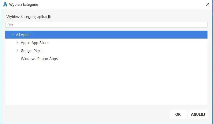 wybór kategorii wykluczenia