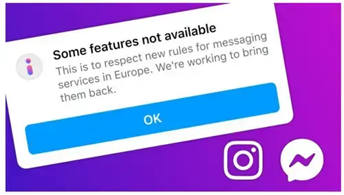Wyłączone funkcje Messengera i Insta