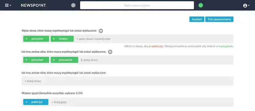 zakładanie projektu